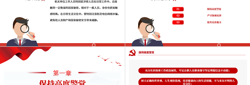 大气简洁机关单位工作人员防范电信网络诈骗保密须知PPT课件下载