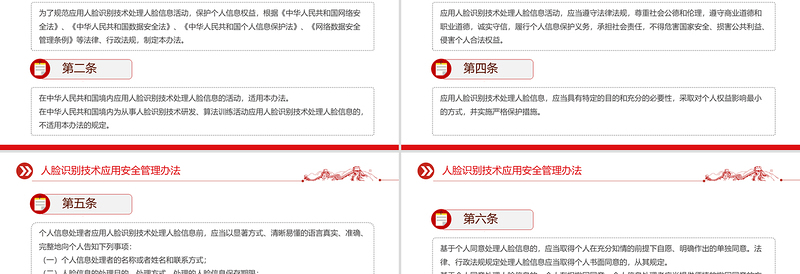 《人脸识别技术应用安全管理办法》PPT课件模板