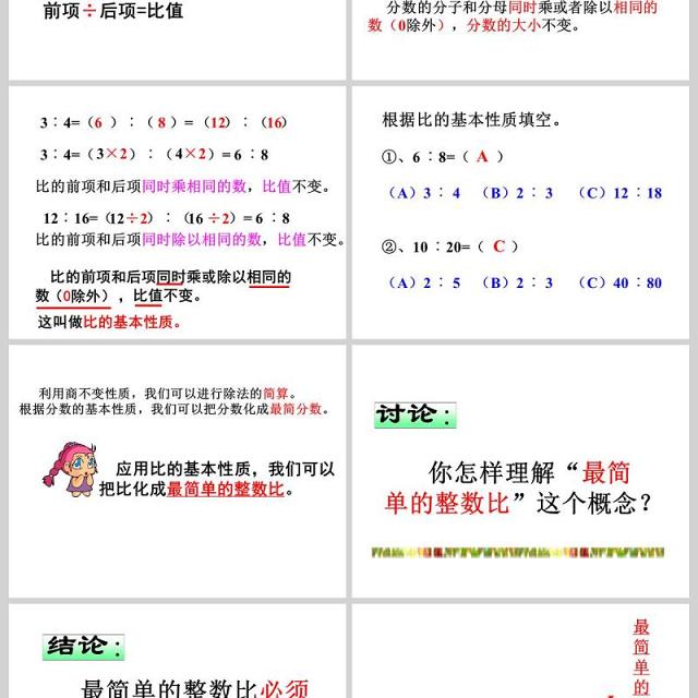 比的基本性质PPT模板