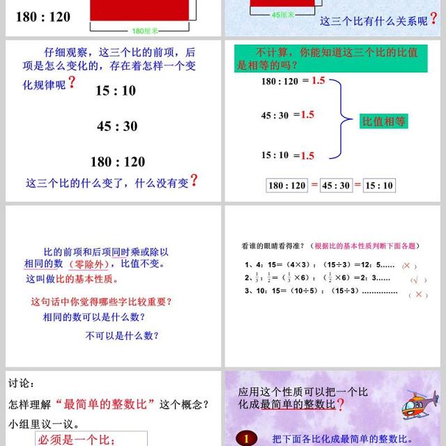 比的基本性质PPT模板