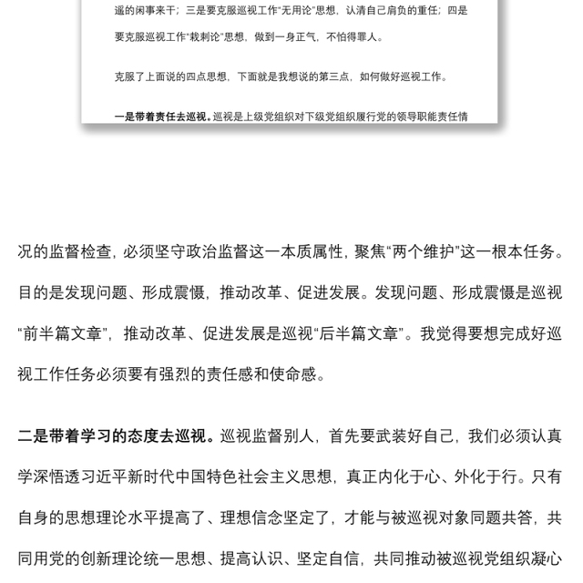 参加巡视巡察工作体会