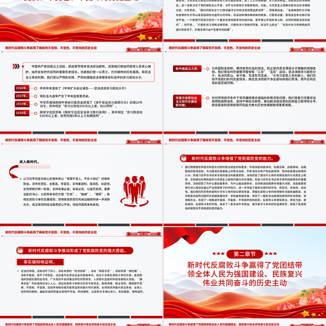 新时代反腐败斗争为党赢得历史主动PPT党课