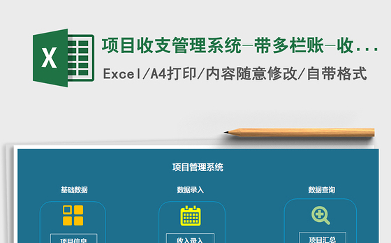 2021年项目收支管理系统-带多栏账-收支图表