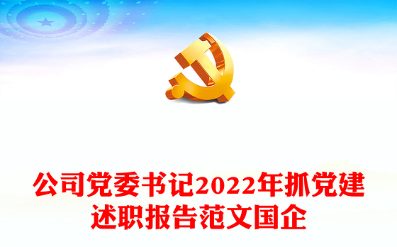 公司党委书记2022年抓党建述职报告范文国企