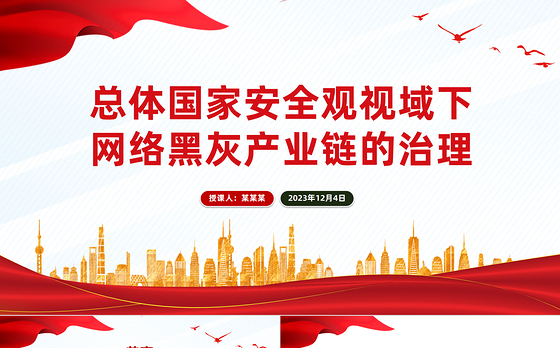 2023总体国家安全观视域下网络黑灰产业链的治理PPT课件