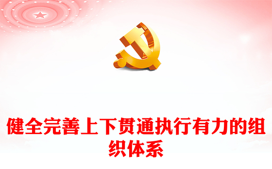 完善上下贯通执行有力的组织体系PPT深入学习关于党的建设的重要思想课件(讲稿)
