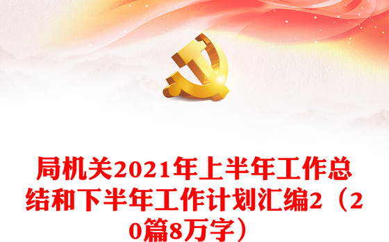 局机关2021年上半年工作总结和下半年工作计划汇编2(20篇8万字)