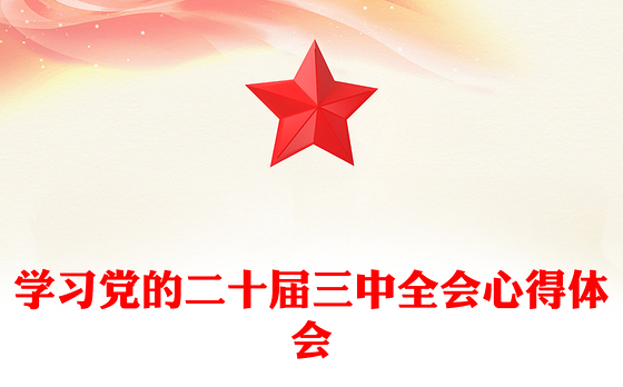 学习党的二十届三中全会心得体会