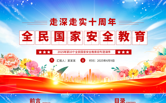全民国家安全教育走深走实十周年PPT2025第10个全民国家安全教育日课件