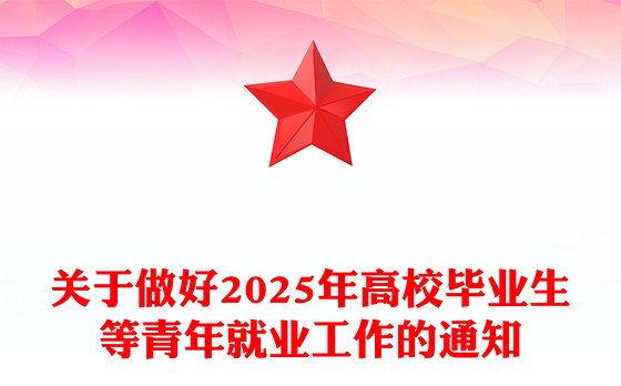 关于做好2025年高校毕业生等青年就业工作的通知PPT课件(讲稿)