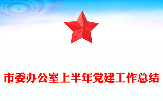 精品市委办公室上半年党建工作总结PPT模板下载(讲稿)