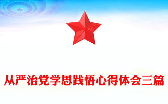 从严治党学思践悟心得体会三篇