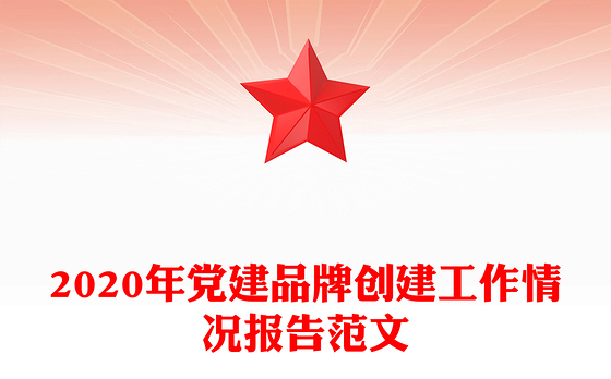2020年党建品牌创建工作情况报告范文