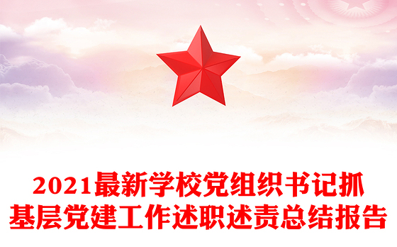 2021最新学校党组织书记抓基层党建工作述职述责总结报告