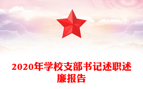 2020年学校支部书记述职述廉报告
