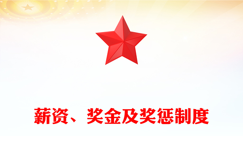 薪资、奖金及奖惩制度