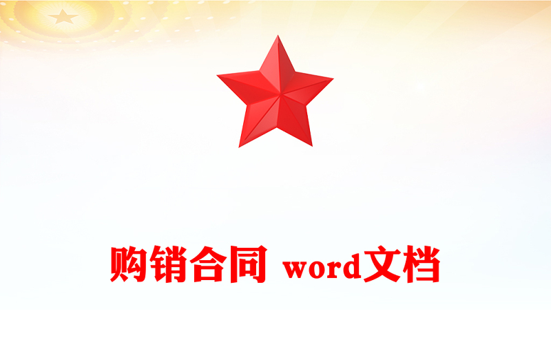 购销合同 word文档