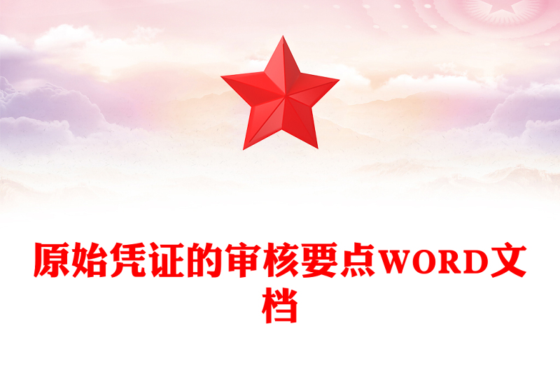 原始凭证的审核要点WORD文档