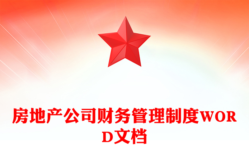 房地产公司财务管理制度WORD文档