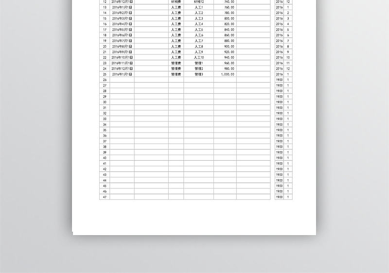 公司财务支出管理台账