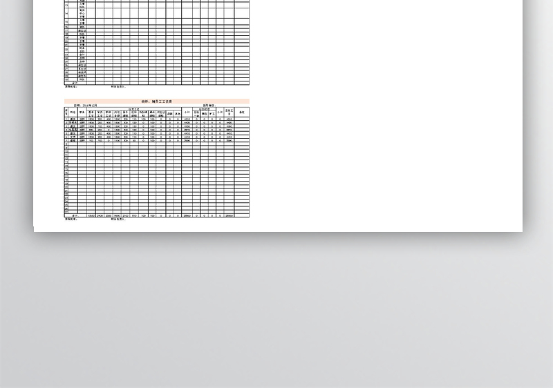学校工资表表格模版通用