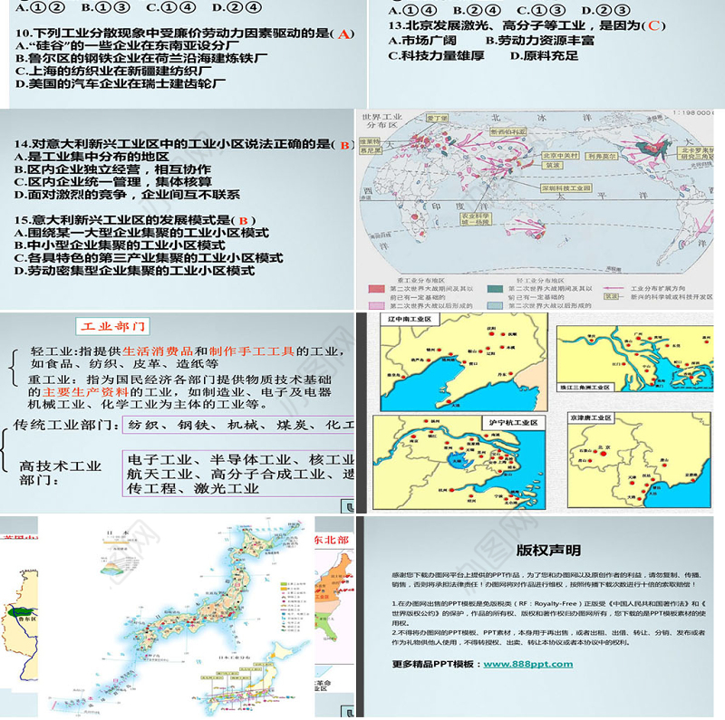 北京师范大学贵阳附属中学高一地理43《传统工业区与新工业区》必修2-课件-人教版PPT
