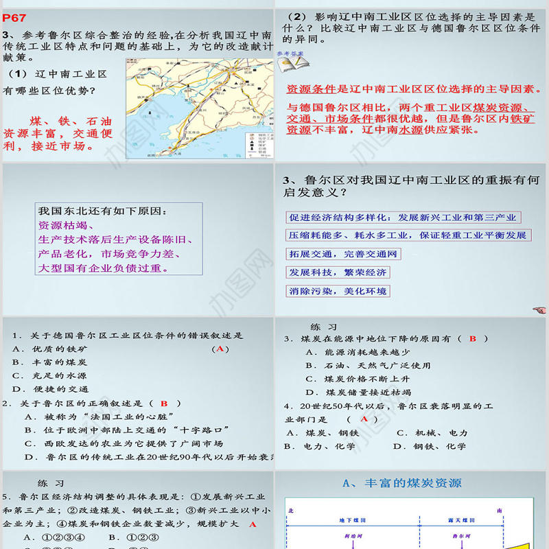 北京师范大学贵阳附属中学高一地理43《传统工业区与新工业区》必修2-课件-人教版PPT
