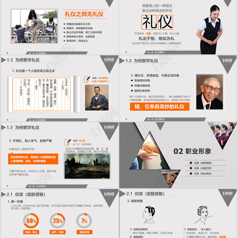 高端大气商务礼仪职业形象培训PPT模板