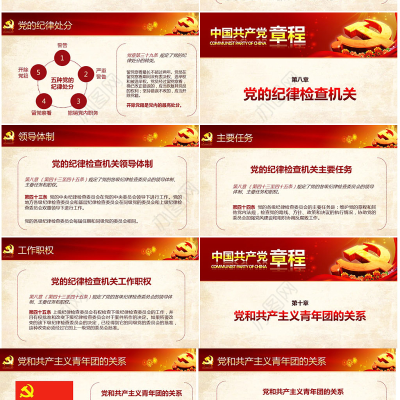 党课PPT模板党章（2012年修改版本）课件讲稿党建素材背景--含讲稿