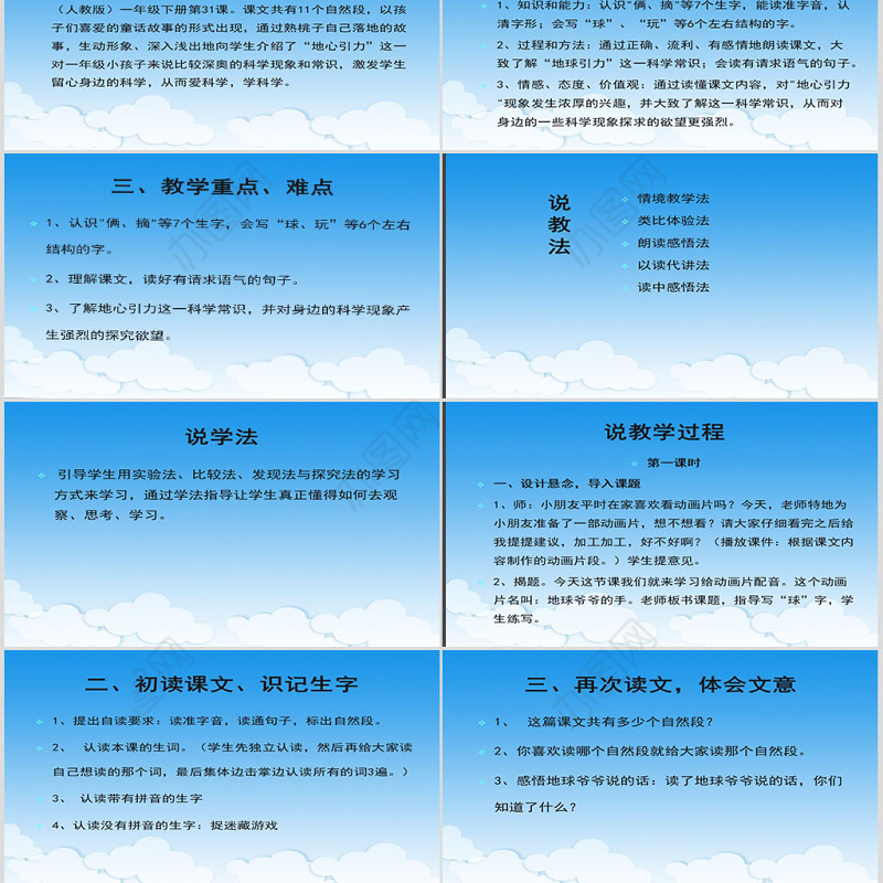 地球爷爷的手说课课件PPT