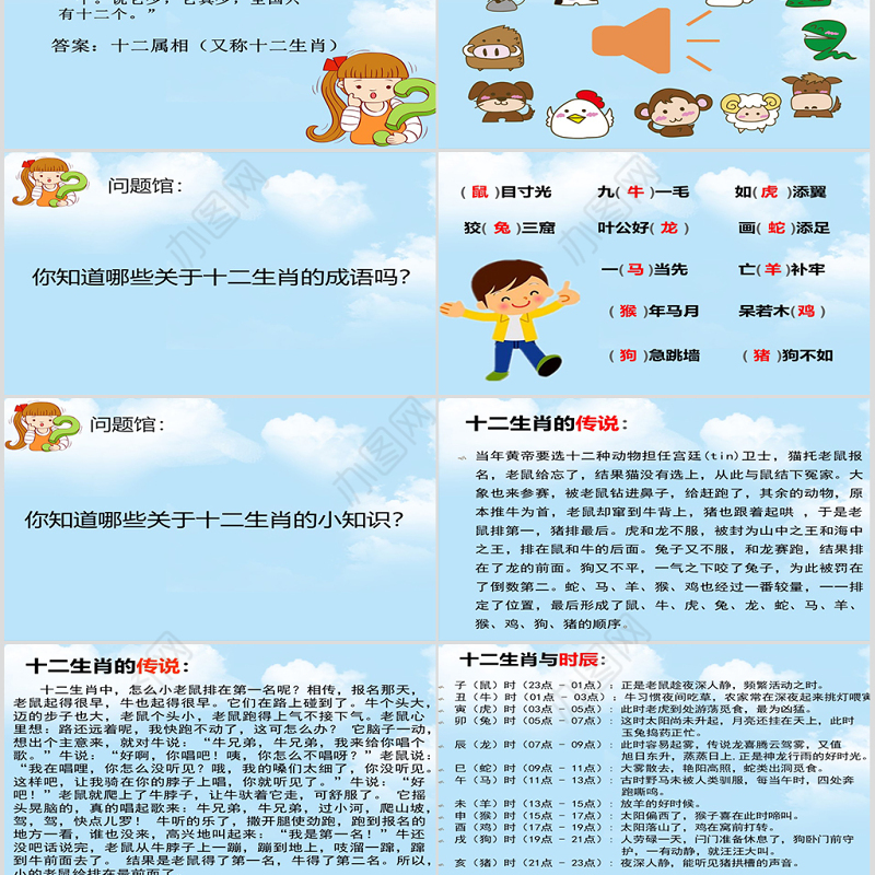 美术课十二生肖课件ppt