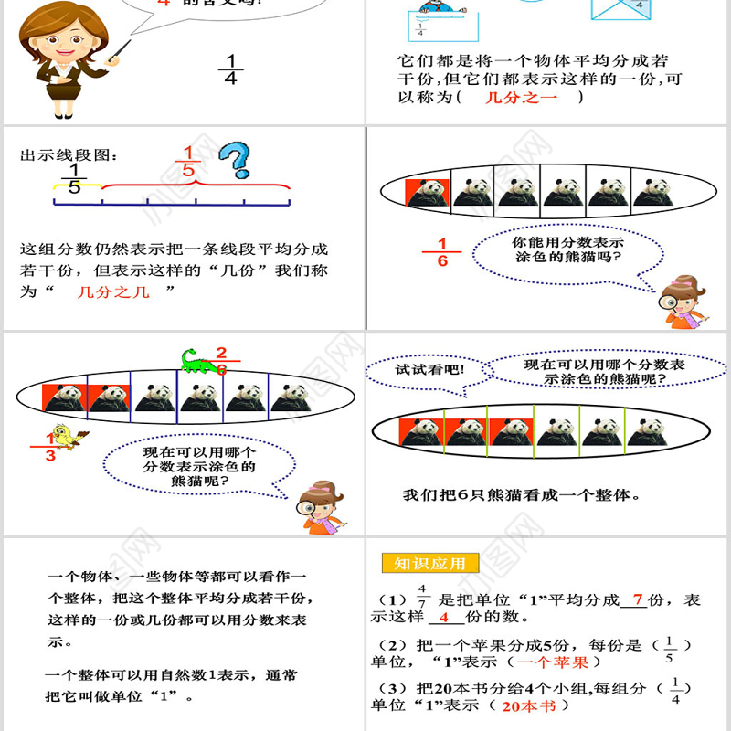 小学数学第十册分数的意义课件PPT