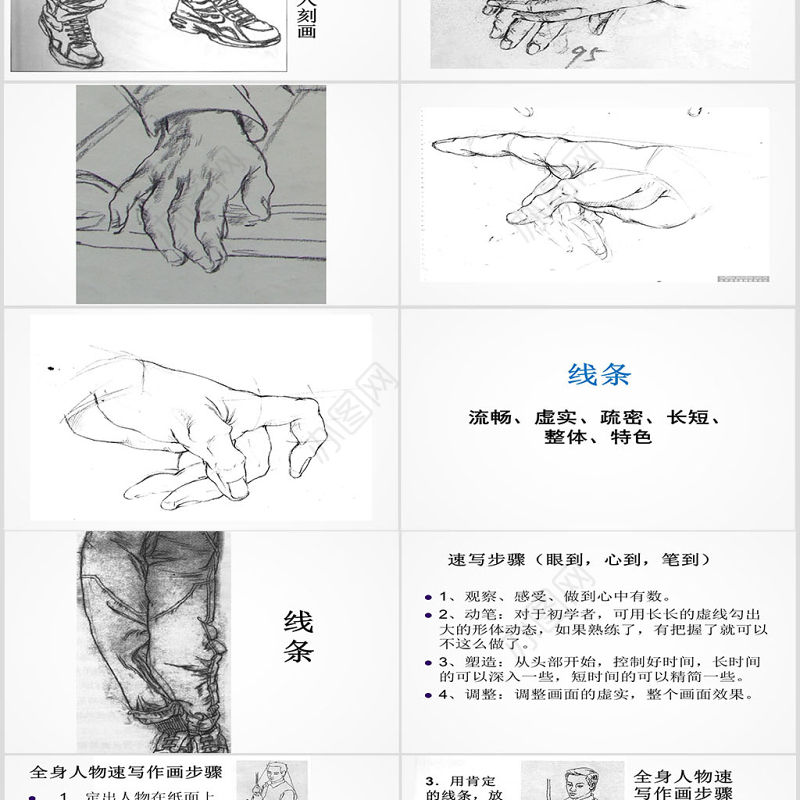 速写人物美术课件PPT