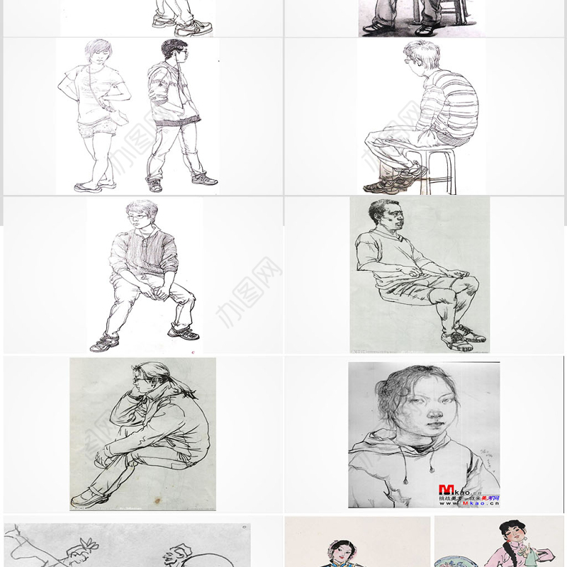 速写人物美术课件PPT