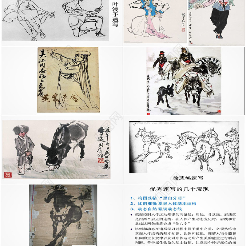 速写人物美术课件PPT