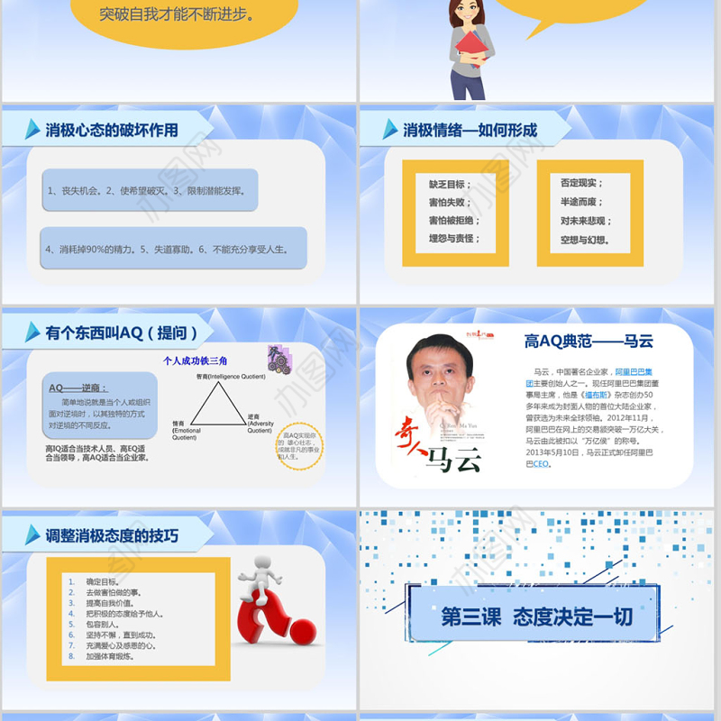 企业文化团队建设员工管理培训心态培训ppt模板