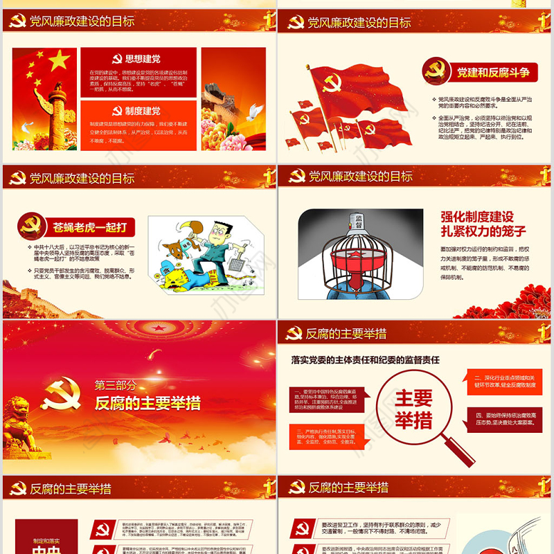 2019党风廉政建设党课PPT模板