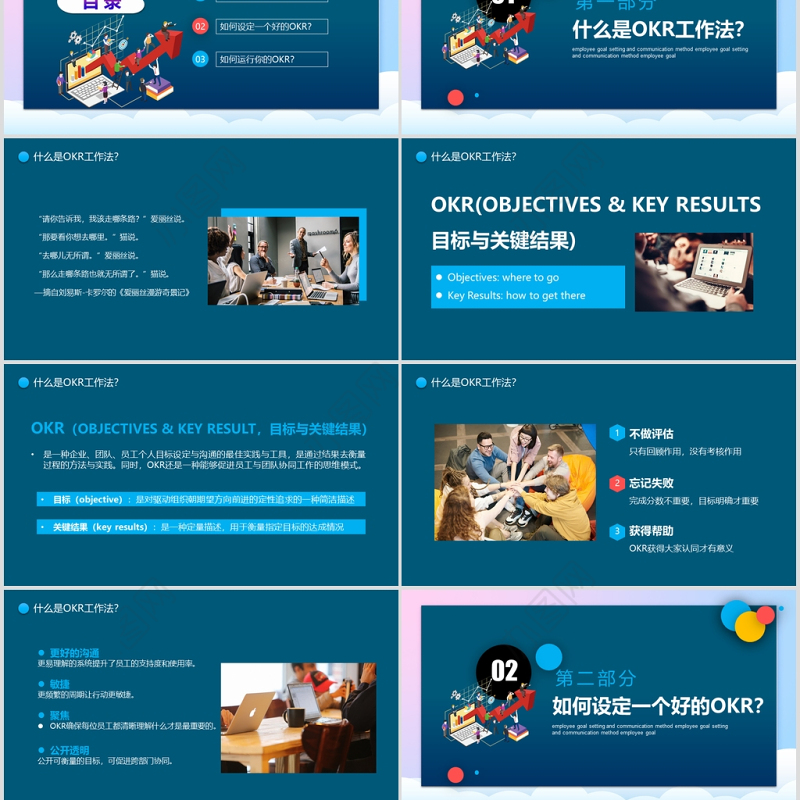 OKR工作法目标与关键成果法PPT模板