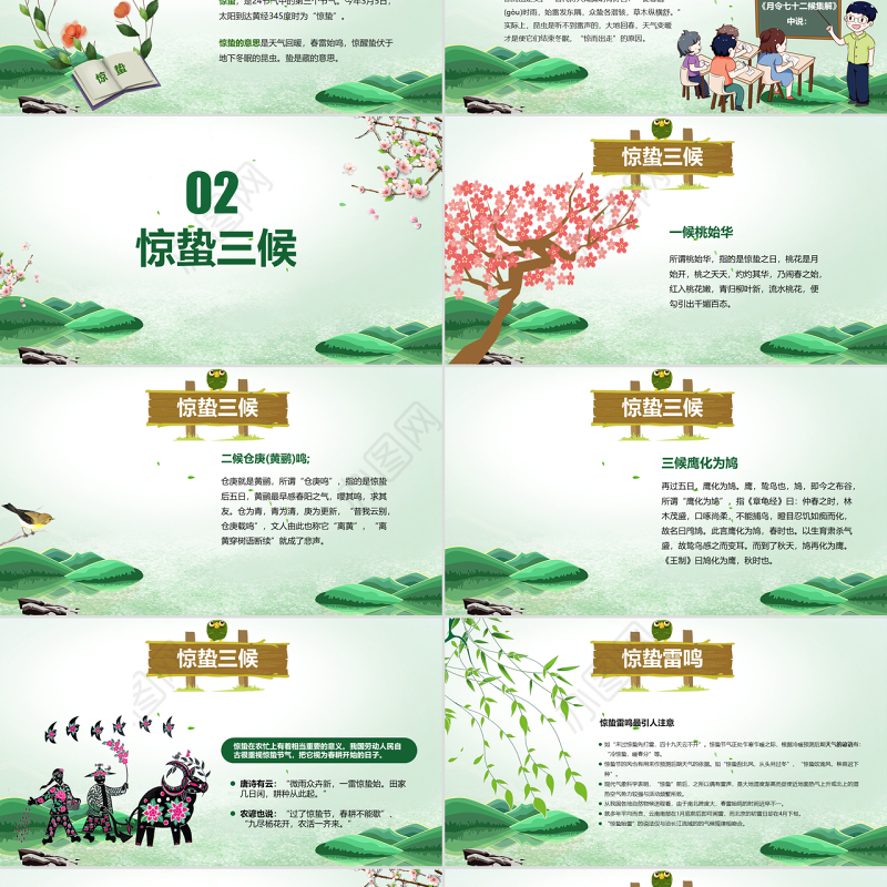 中国传统二十四节气之惊蛰节气主题班会介绍PPT