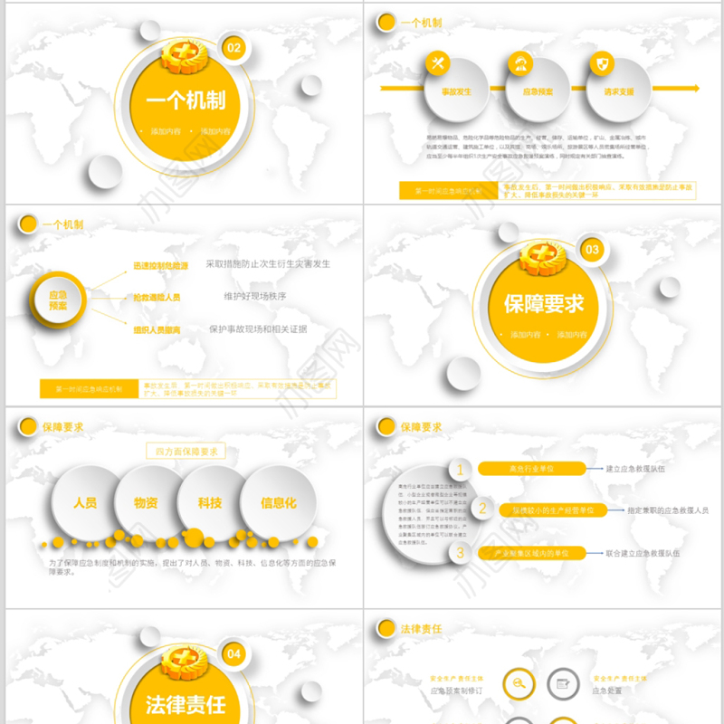 生产安全月安全事故应急条例培训课程PPT模板