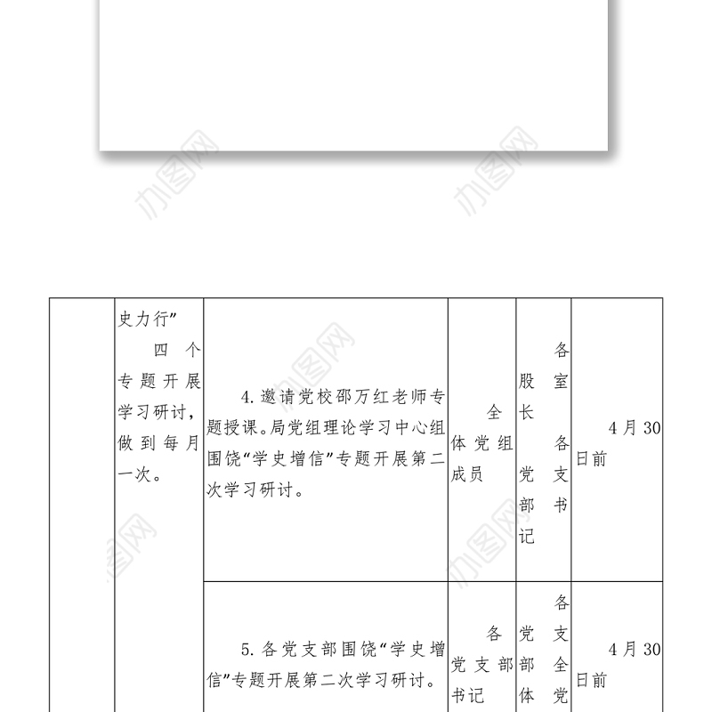2021局党史学习教育工作安排和任务分解 (1)