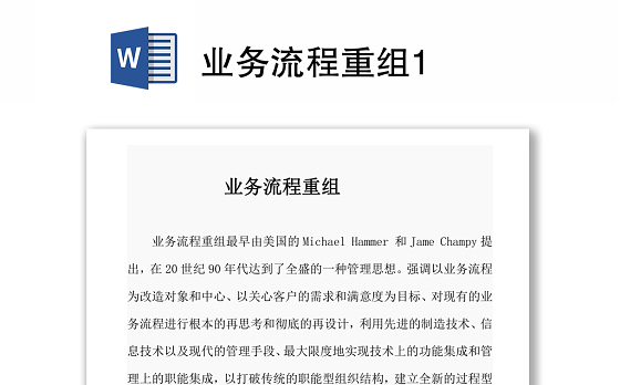 业务流程重组1word下载