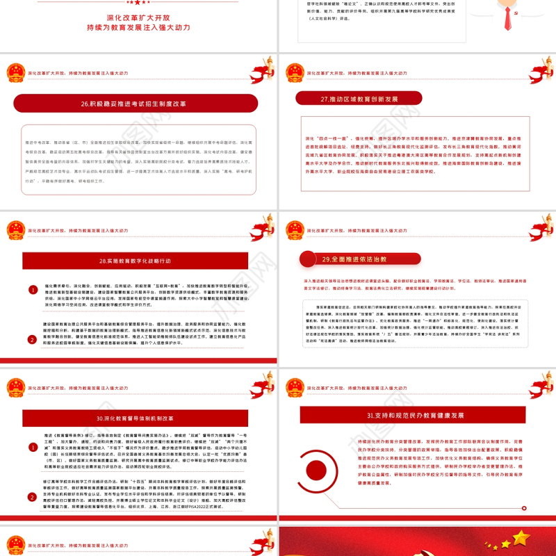 教育部2022年工作要点PPT简约大气教育部专题课件模板