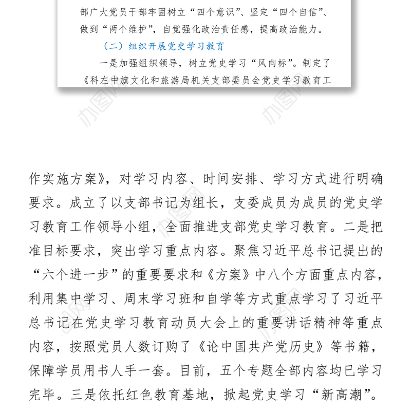 支部委员会班子党史学习教育专题组织生活会对照检查材料