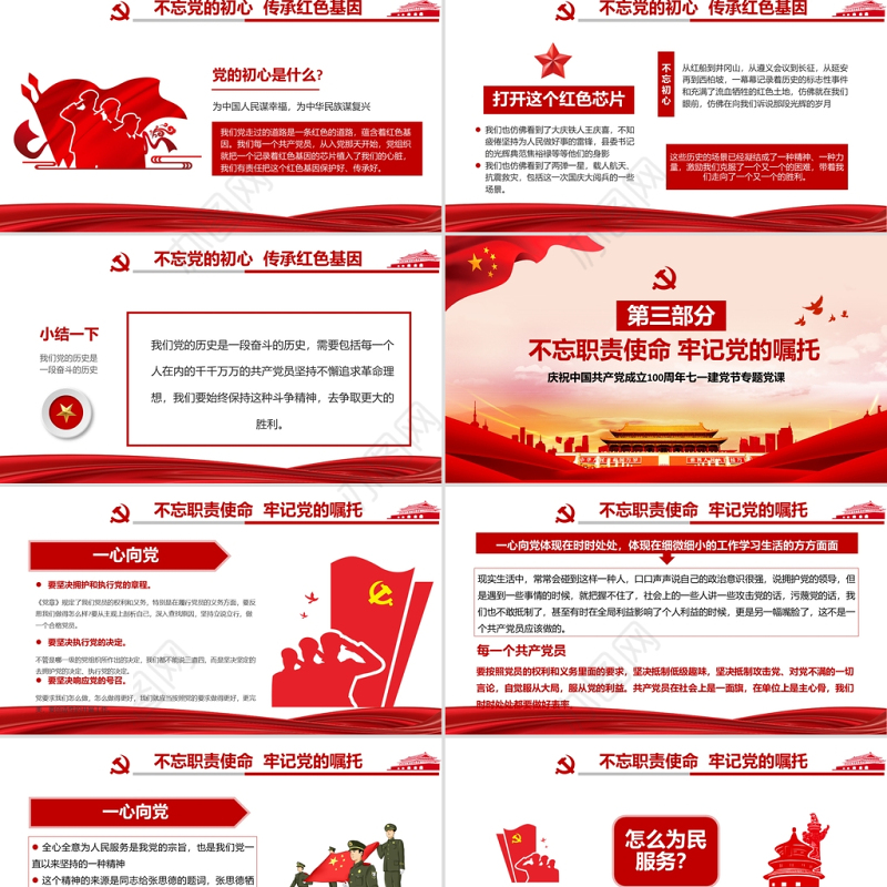 从党史中读懂共产党人的初心建党100周年党课PPT