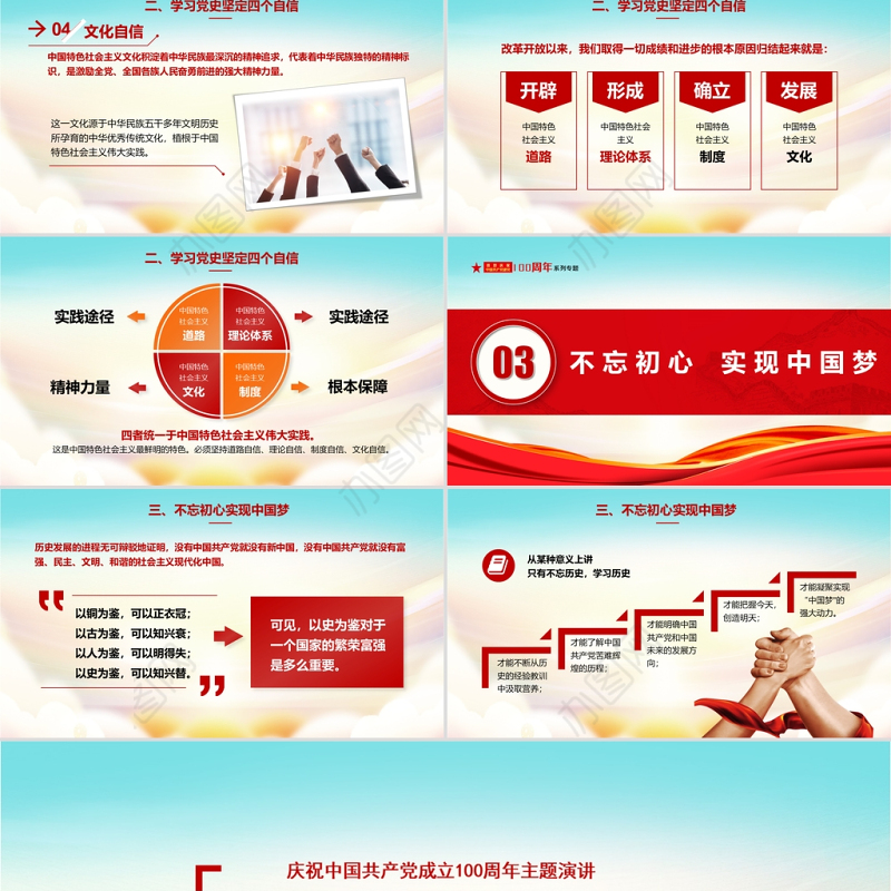 2021百年党史学习心得体会学习感悟主题演讲PPT课件