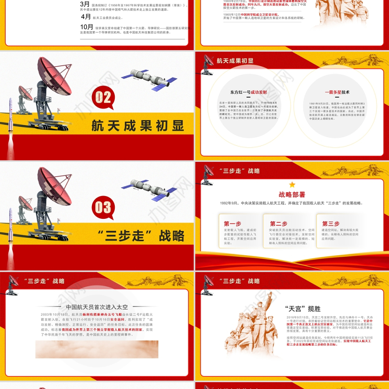 2021中国航天事简史航天事业创立及发展重要里程牌ppt