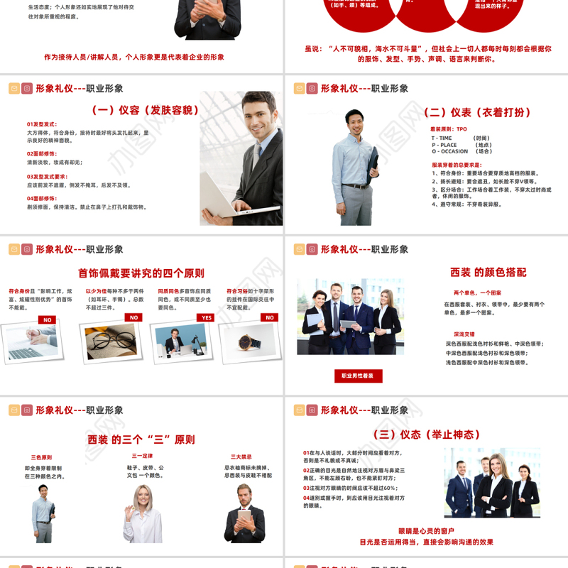 2023企业礼仪培训PPT简洁风企业接待人员礼仪培训课件模板