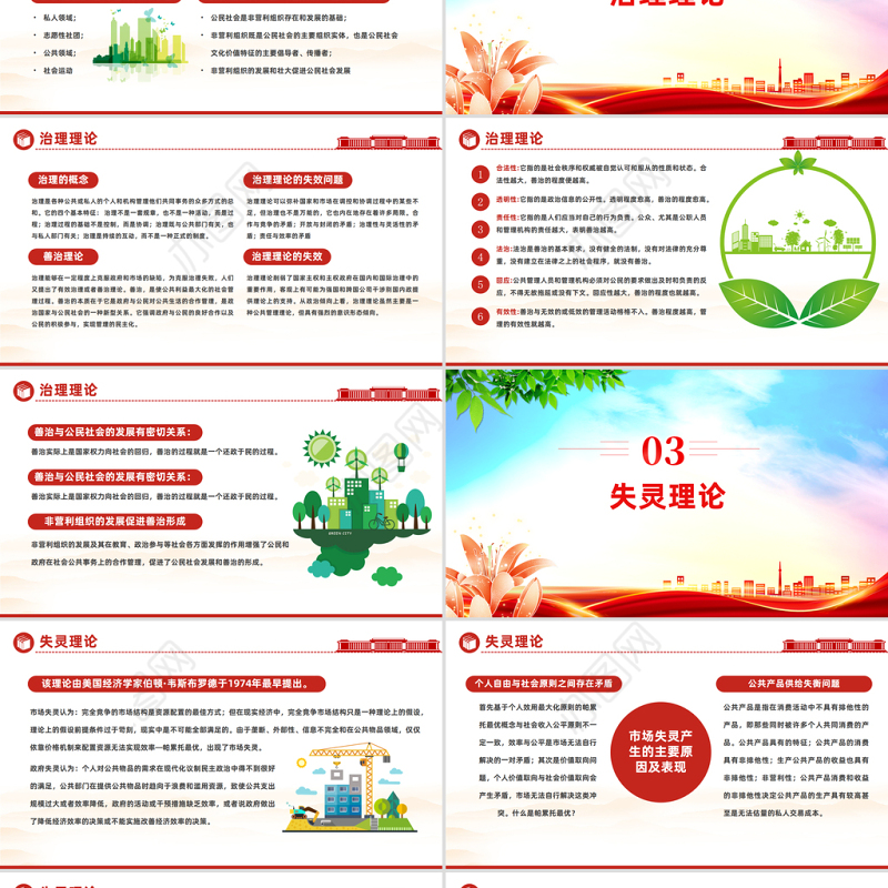 2023绿色城市社区治理PPT清新简约风让城市更美好城市社区治理专题课件模板下载