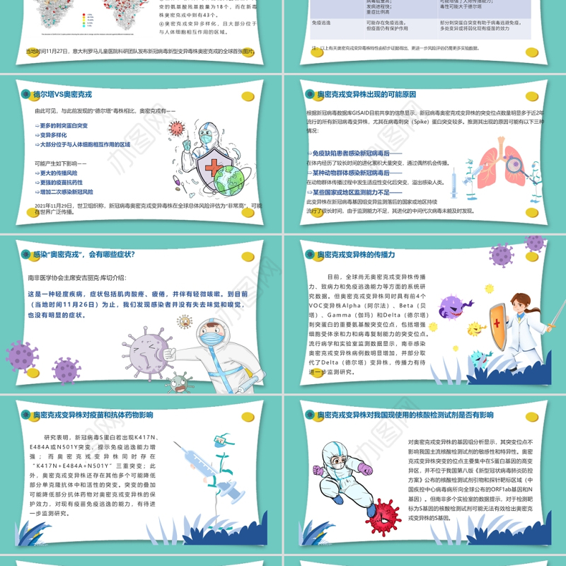 一图读懂“奥密克戎”PPT疫情防控之新冠病毒奥密克戎变异株知识宣传课件